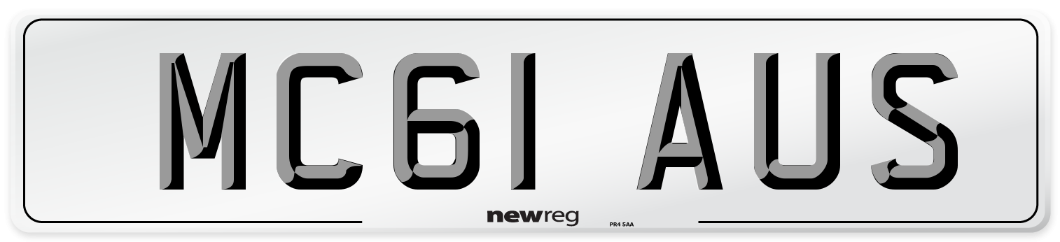 MC61 AUS Number Plate from New Reg
